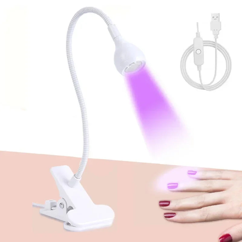 Lampe UV ongles 395 nm, mini USB, séchage gel, manucure