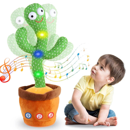 Cactus dansant et parlant pour enfants, peluche interactive, cadeau de Noël