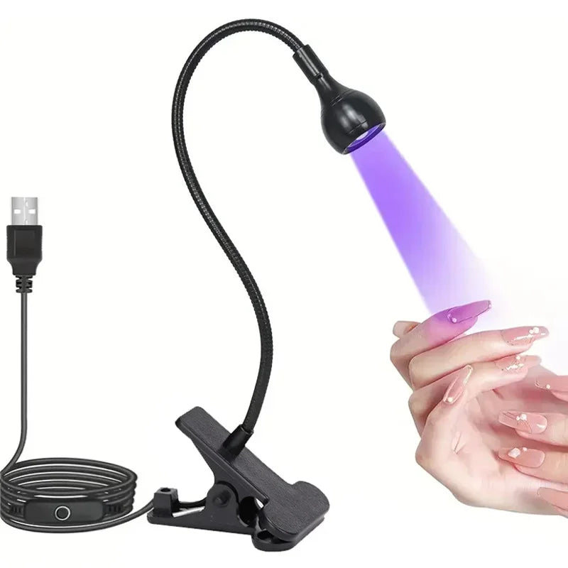 Lampe UV ongles 395 nm, mini USB, séchage gel, manucure