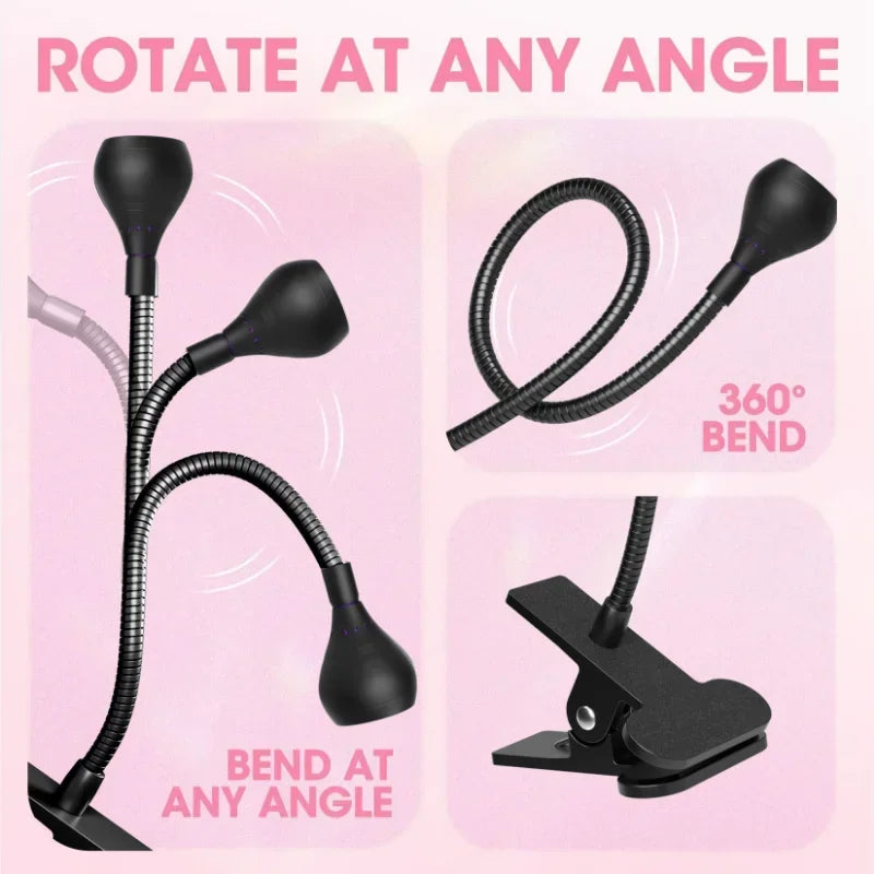 Lampe UV ongles 395 nm, mini USB, séchage gel, manucure