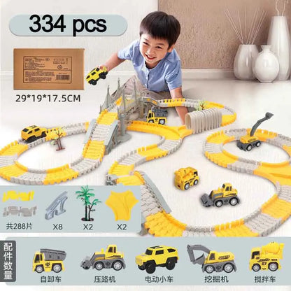 Jouet circuit électrique pour enfants, voitures et trains éducatifs
