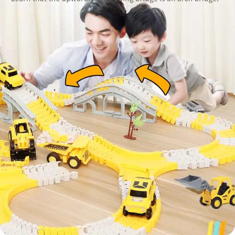 Jouet circuit électrique pour enfants, voitures et trains éducatifs