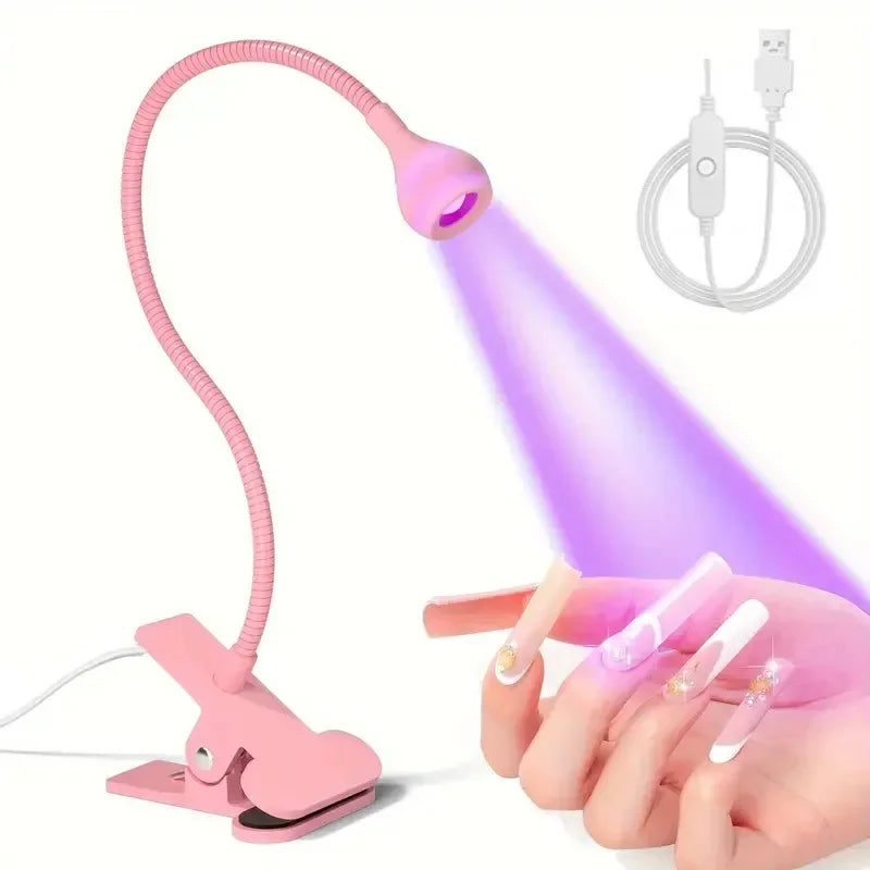 Lampe UV ongles 395 nm, mini USB, séchage gel, manucure