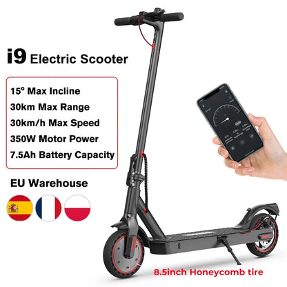 Trottinette électrique iScooter i9 : moteur 350 W, 30 km d’autonomie, pneus 8.5'', avec appli