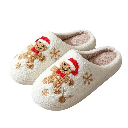 .Chaussons de Noël mignons, chauds et confortables, pour femmes et hommes